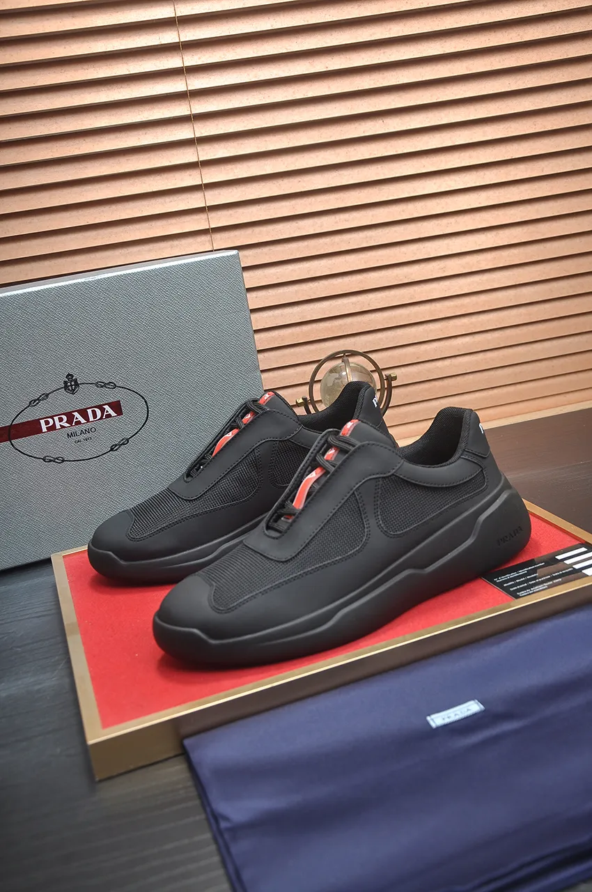 Men's shoes 💰620💶 [PRADA] Top original, new season, high quality original goods, top high mercerized cowhide combined with original breathable fabric + imported glue, imported stretch fabric inside with original cowhide feet, original thick outsole! Quality guaranteed! Code 38-45 (45 customized)